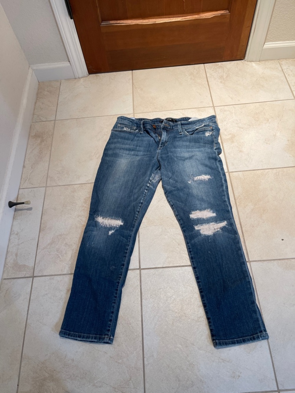 Joe's Jeans Women's Distressed Blue Boyfriend Jeans